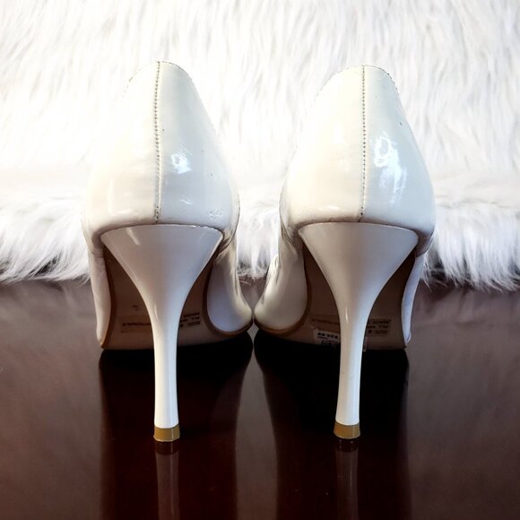Early 00's White Patent Pointy Toe Pump Stilletto Heels Sz 8 Signed  Tech N9ne - Picture 3 of 11